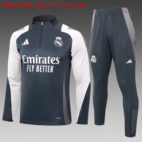 Ninos Sudadera De Training Real Madrid 2024 2025 Gris